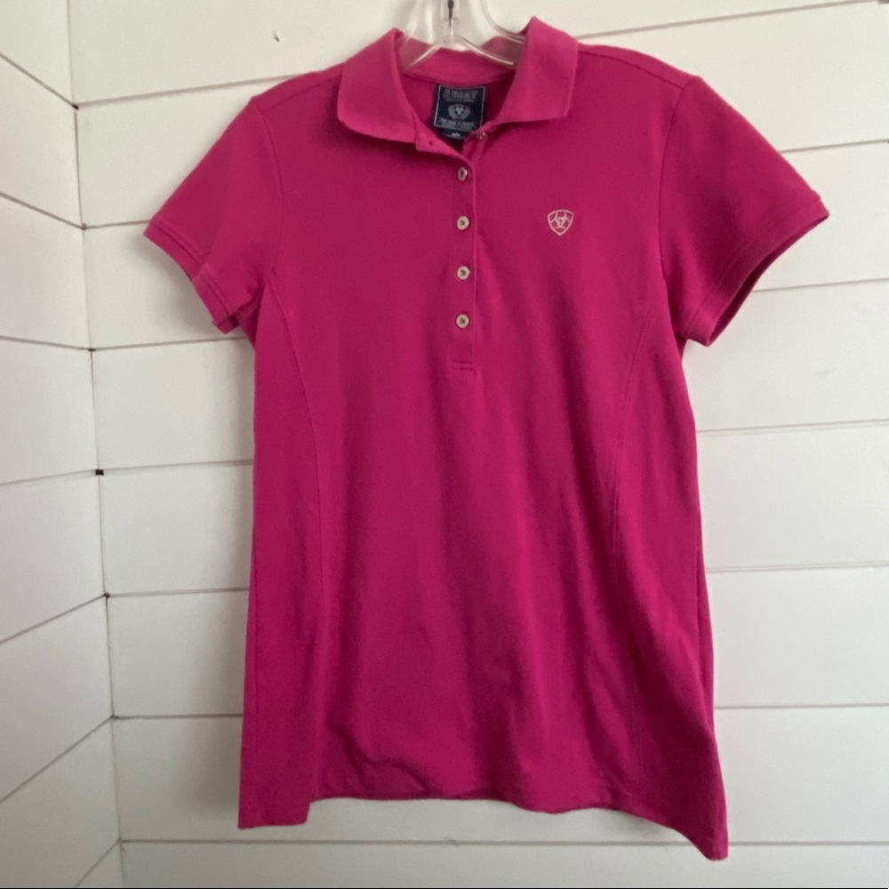 Ariat International pink polo shirt size medium